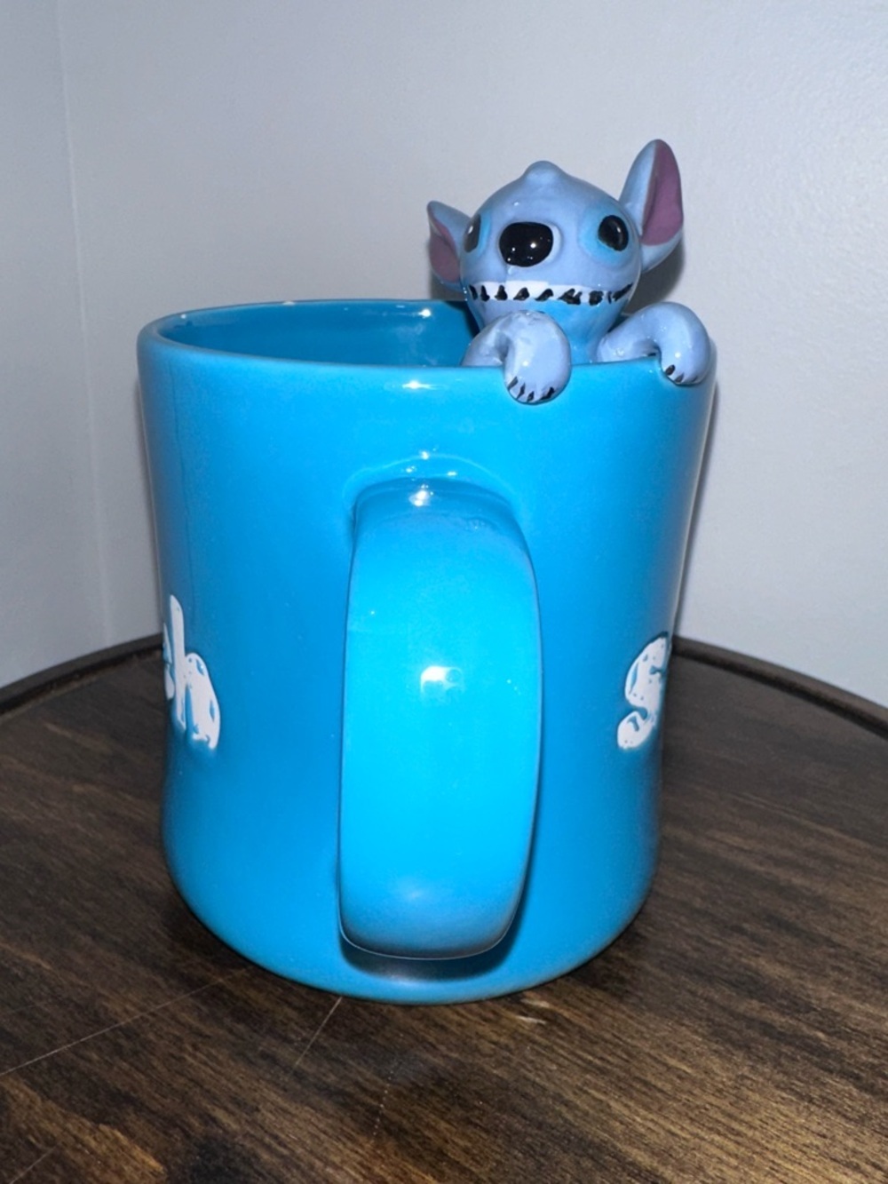 Disney Lilo & Stitch 3D Sculpted Peeking Stitch Blue Ceramic Coffee Mug Zrike - Picture 10 of 10